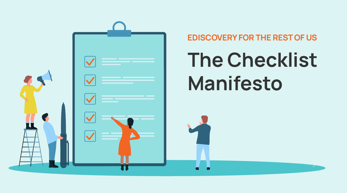 eDiscovery Workflow: The Checklist Manifesto from Tom O'Connor